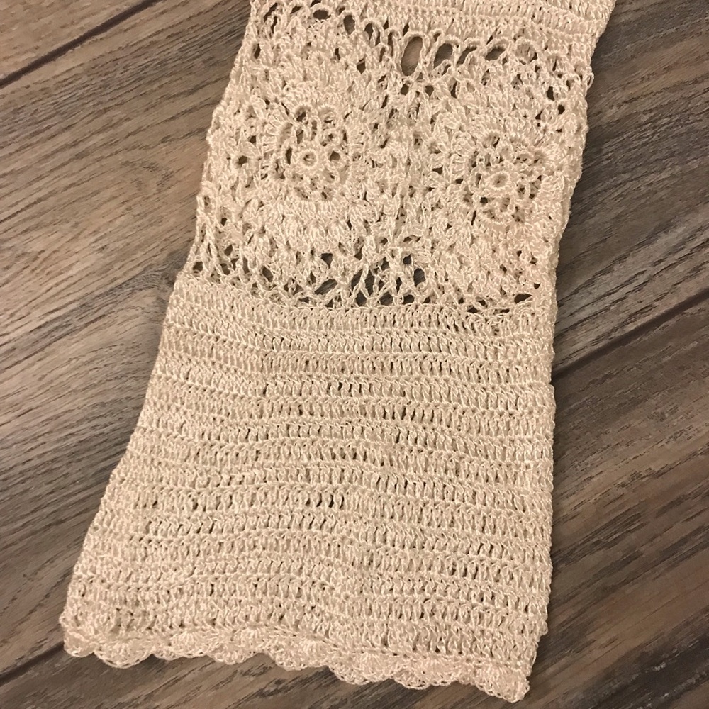 BCBGMaxAzria long sleeve lace top, medium - ivory - Picture 3 of 4
